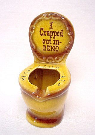 Rest Your Ash Novelty Toliet Shaped Ashtray Reno Rest Your Ash Novelty Toliet Shaped Ashtray Reno