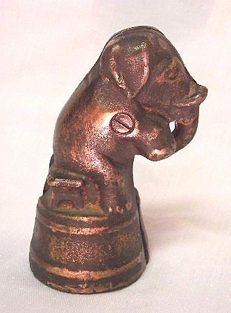 AC Williams Cast Iron Bank Elephant on Tub AC Williams Cast Iron Bank Elephant on Tub