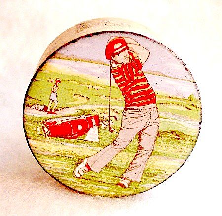 Vintage Golfer Bottle Stopper Vintage Golfer Bottle Stopper