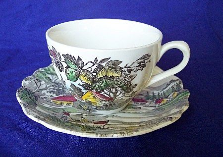 J G Meakin Welcome Home Cup and Saucer J G Meakin Welcome Home Cup and Saucer