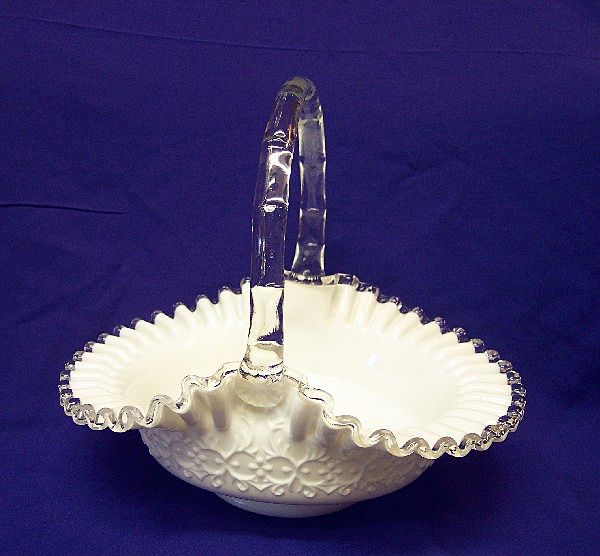 Fenton Spanish Lace Basket 3537 Fenton Spanish Lace Basket 3537