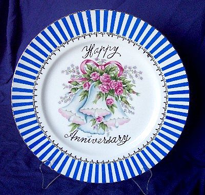 Vintage Happy Anniversary Plate Vintage Happy Anniversary Plate
