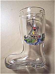 Miniature Glass Boot Shot Glass Holland Miniature Glass Boot Shot Glass Holland
