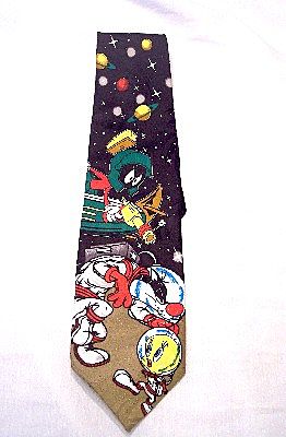 Looney Tunes Space Scene Tie Looney Tunes Space Scene Tie