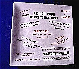 Bent Glass Kitschy Sayings Ashtray Bent Glass Kitschy Sayings Ashtray