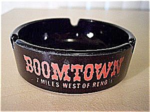 Boomtown Reno Black Glass Casino Ashtray Boomtown Reno Black Glass Casino Ashtray