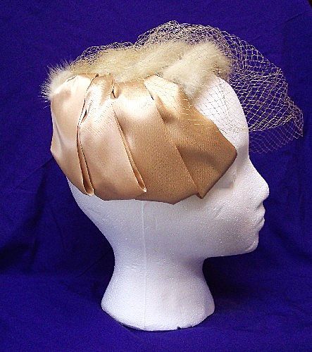 Honey Blonde Mink Cocktail Hat Honey Blonde Mink Cocktail Hat