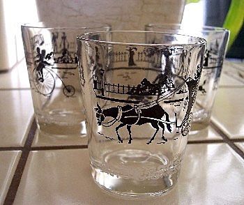 On the Rocks Glasses 1890's Street Scene On the Rocks Glasses 1890's Street Scene