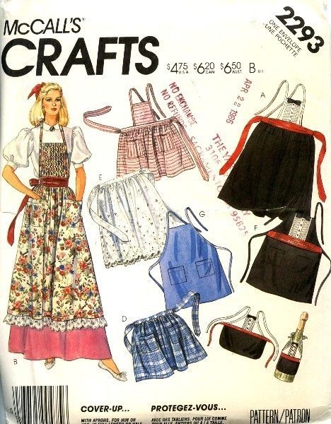 McCall's 2293 Aprons for Him and Her Uncut FF McCall's 2293 Aprons for Him and Her Uncut FF