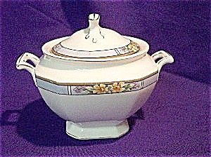 J G Meakin Covered Sugar Floral Band J G Meakin Covered Sugar Floral Band
