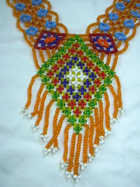 Old Hand Woven Beaded Ethnic Necklace Old Hand Woven Beaded Ethnic Necklace