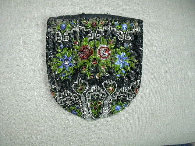 Old Beaded Bag Beadwork Beading Piece Old Beaded Bag Beadwork Beading Piece
