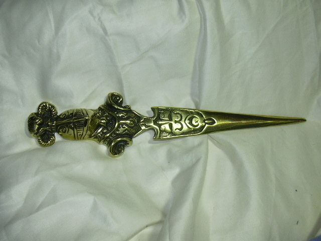 Knight In Armor Heavy Brass Large Letter Opener Desk Knight In Armor Heavy Brass Large Letter Opener Desk