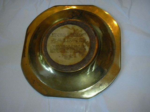 W D Allen Bronze Decorative Plate Plaque Detailed Figures W D Allen Bronze Decorative Plate Plaque Detailed Figures