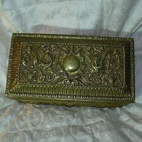 Heavy Decorative Brass Jewelry Casket Heavy Decorative Brass Jewelry Casket