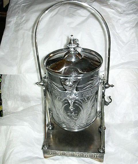 Antique Silver Plate Water Pitcher & Tilt Stand Dated 1881 Middletown Quadruple Plate Antique Silver Plate Water Pitcher & Tilt Stand Dated 1881 Middletown Quadruple Plate
