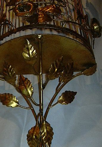 Florentine Gold Gilt Wall Decorative Bird Cage Florentine Gold Gilt Wall Decorative Bird Cage