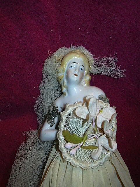 Rare Old Half Doll Dressed Rare Old Half Doll Dressed