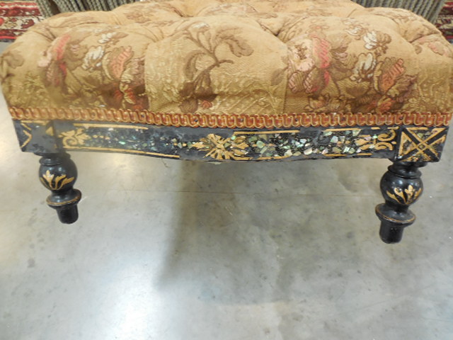 Antique French Prie Dieux Kneeler Prayer Bench MOP Inlay Antique French Prie Dieux Kneeler Prayer Bench MOP Inlay
