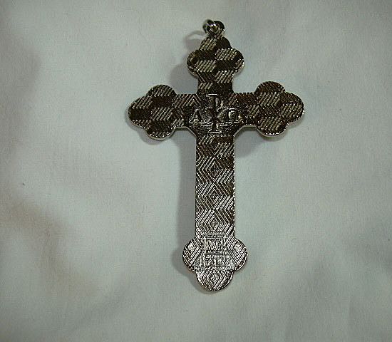 Black Enamel & Silver Tone Crucifix Black Enamel & Silver Tone Crucifix