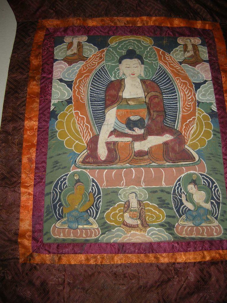 Tibetan Buddhist Thangka Buddha Art from antiquesjewelrysacred