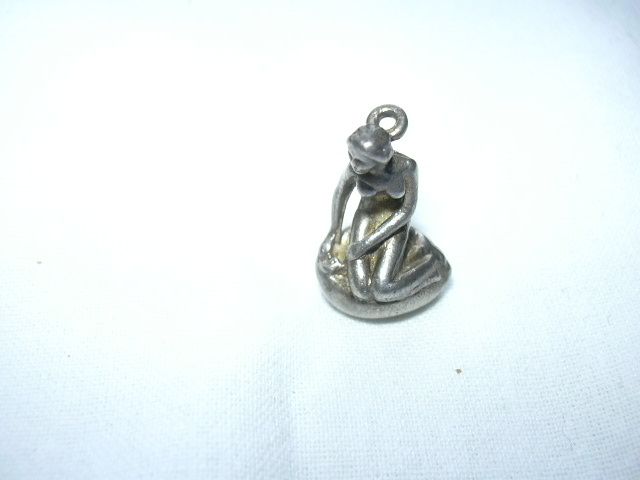 Denmark Sterling Pendant Charm Nude Lady Denmark Sterling Pendant Charm Nude Lady