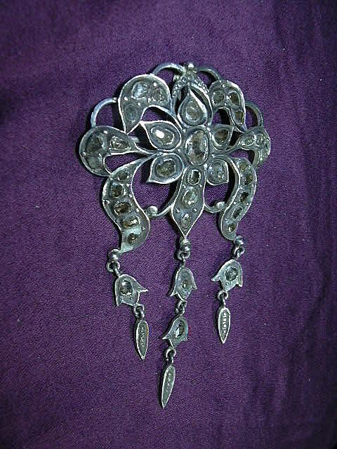 Rose Cut Diamond Brooch Or Pendant European Rose Cut Diamond Brooch Or Pendant European