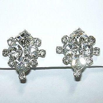Brilliant Rhinestone Clip Earrings Brilliant Rhinestone Clip Earrings