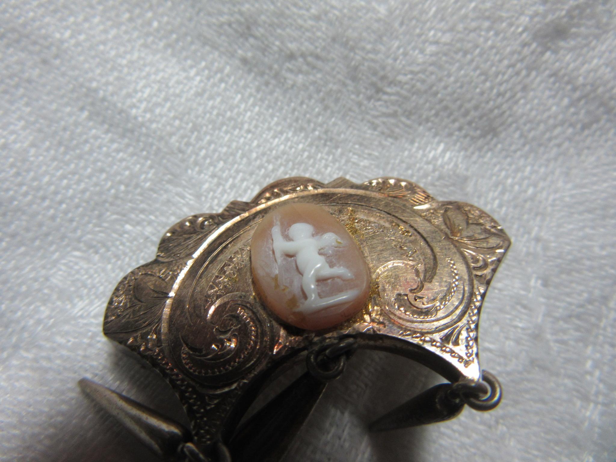 Victorian Gold Filled Brooch Pin With Cherub Angel Cameo Fine Jewelry Victorian Gold Filled Brooch Pin With Cherub Angel Cameo Fine Jewelry