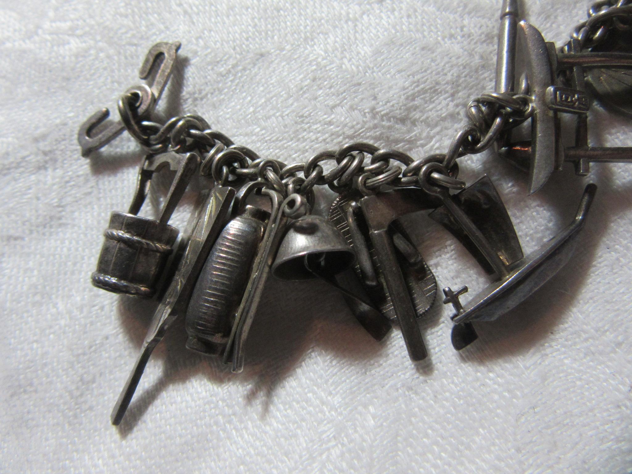 Old Japanese Chinese Oriental Charm Bracelet from antiques-jewelry