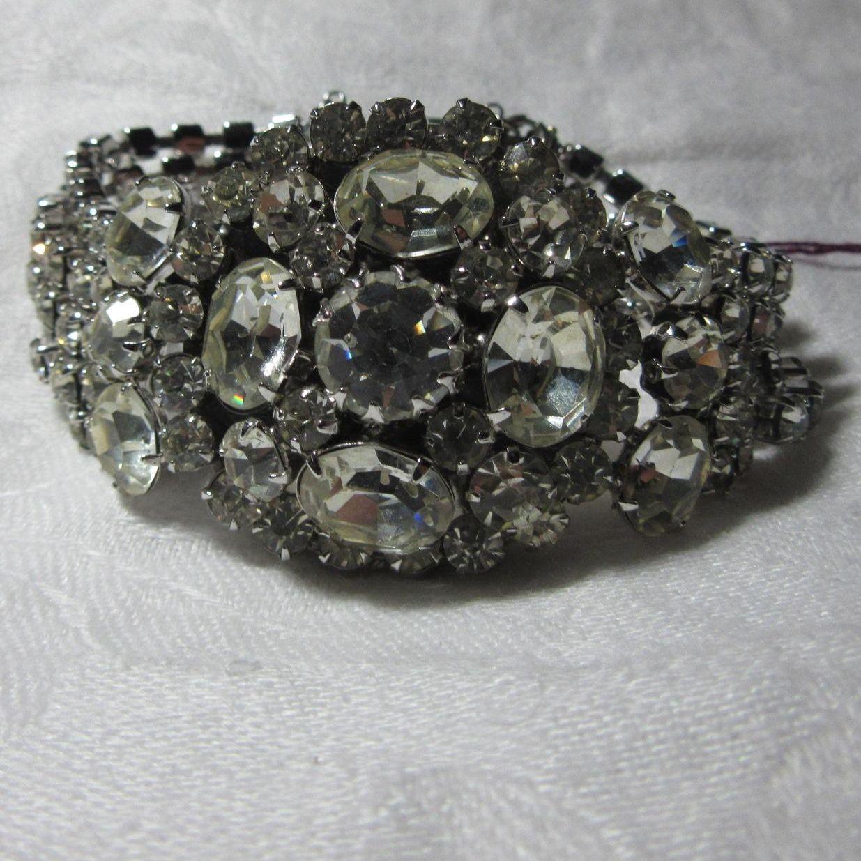 Vendome Wide Fancy Rhinestone Bracelet Vendome Wide Fancy Rhinestone Bracelet