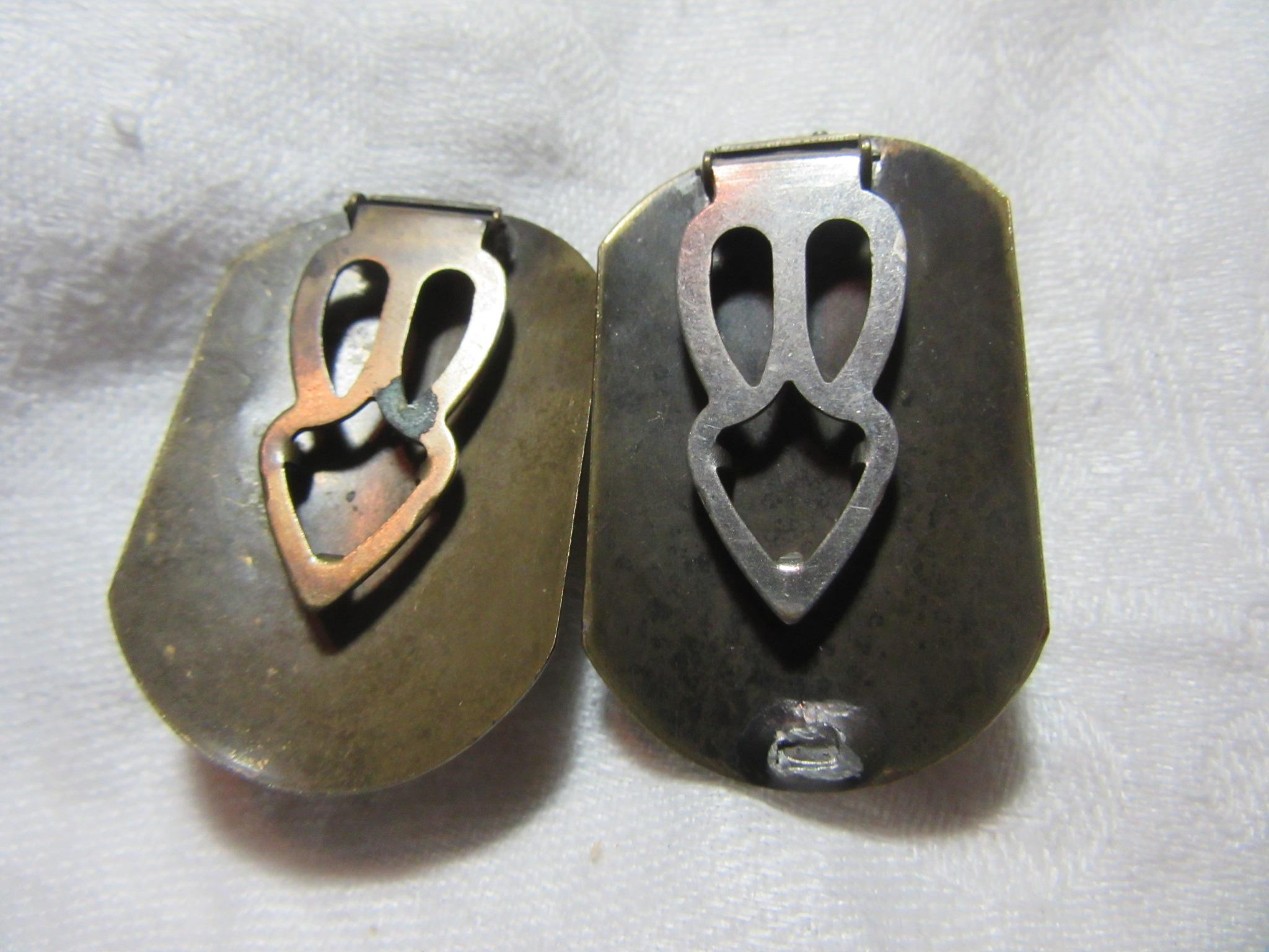 Pair Old Dress Clips Pair Old Dress Clips