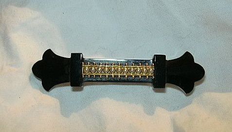 Antique Carved Black Jet Bar Pin Mourning Victorian Jewelry Antique Carved Black Jet Bar Pin Mourning Victorian Jewelry
