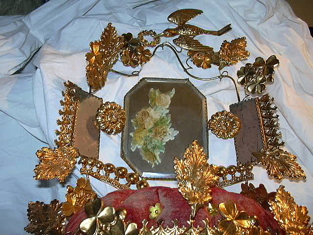 Antique French Wedding Dome Display Mariage Gift Holder Antique French Wedding Dome Display Mariage Gift Holder