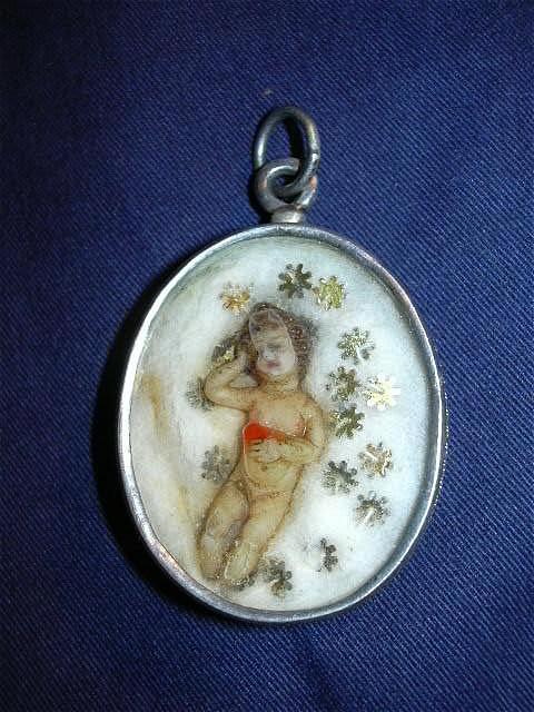 Antique Reliquary Wax Baby Infant Jesus Catholic Christian Relic Antique Reliquary Wax Baby Infant Jesus Catholic Christian Relic