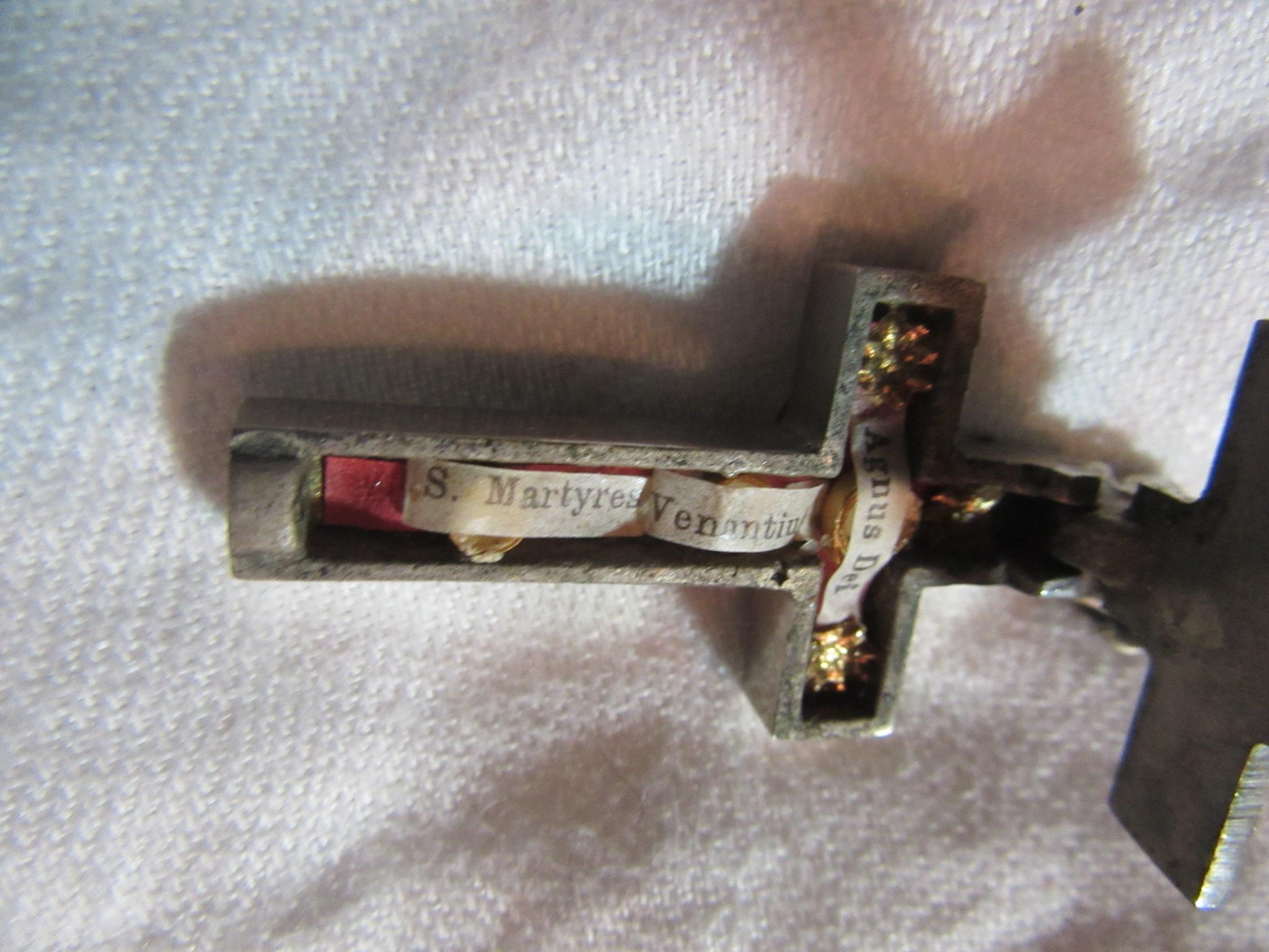 Old Nuns Priests Reliquary Crucifix Cross St Venantius Agnus Dei & Martyrs Old Nuns Priests Reliquary Crucifix Cross St Venantius Agnus Dei & Martyrs