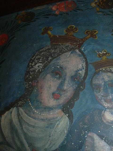 Madonna & Child Virgin Mary Infant Jesus Painting On Tin Retablo Fine Religious Art Madonna & Child Virgin Mary Infant Jesus Painting On Tin Retablo Fine Religious Art