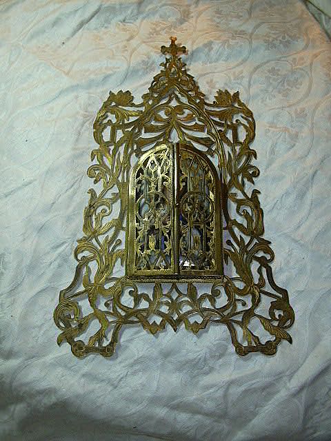 Antique Virgin Mary Icon Painting On Porcelain Altar Art Antique Virgin Mary Icon Painting On Porcelain Altar Art