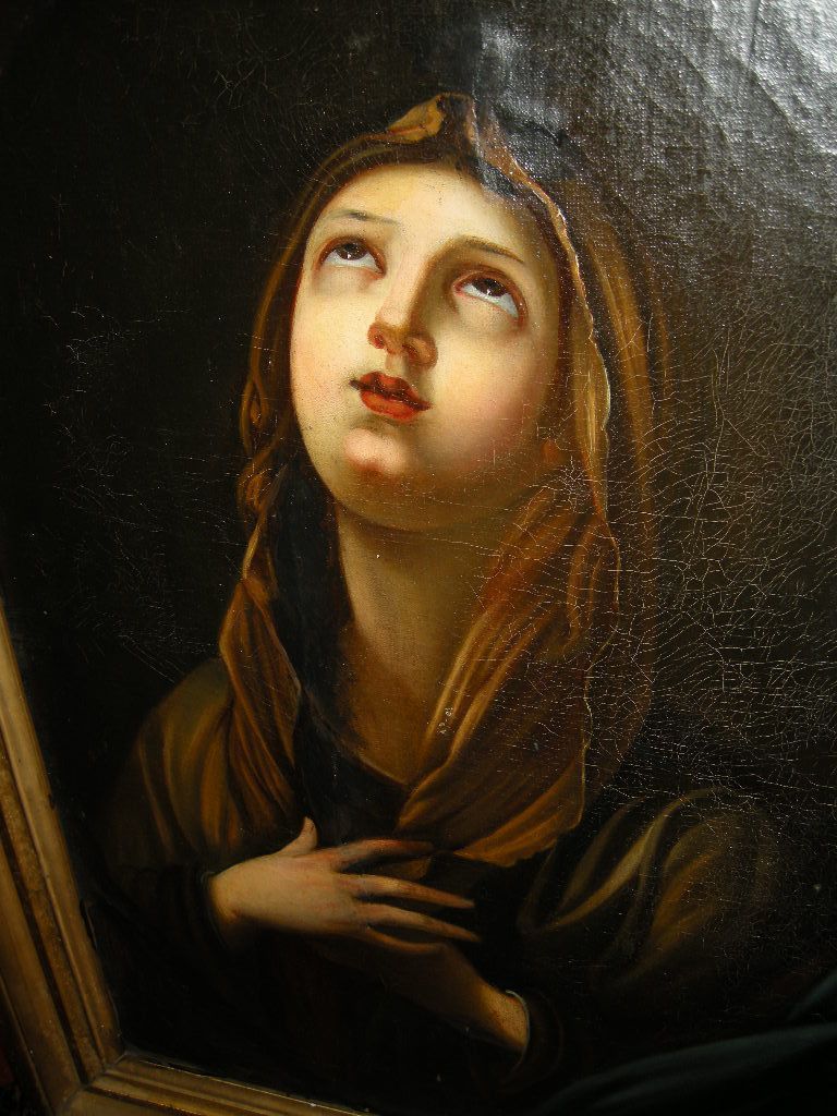 19th C Original Painting Mary Magdalene Religious Fine Art 19th C Original Painting Mary Magdalene Religious Fine Art