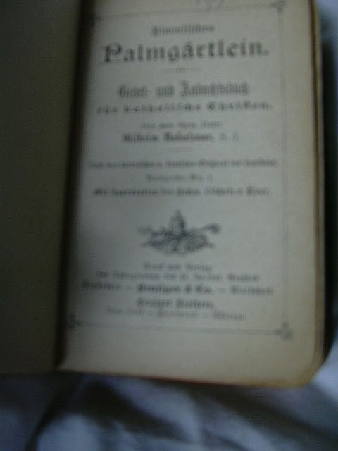 Palmgartlein 1863 German Prayer Book Catholic Palmgartlein 1863 German Prayer Book Catholic