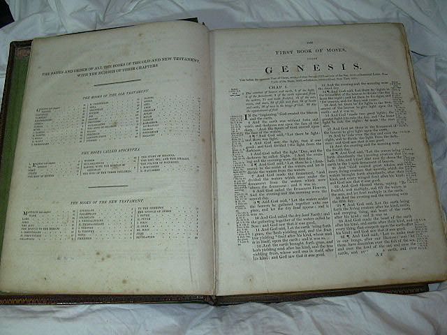 Antique Family Altar Bible 1822 Edinburgh Leather Antique Family Altar Bible 1822 Edinburgh Leather