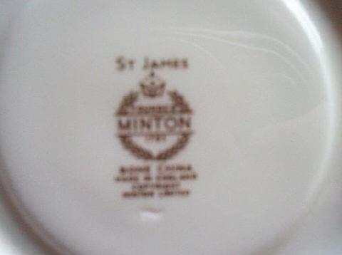 Minton St James Cup Saucer Plate Set Minton St James Cup Saucer Plate Set