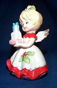 Angel Figurine with Gifts Homco Angel Figurine with Gifts Homco