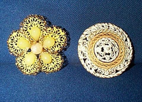 Pair of Filigree Pin Brooch's Pair of Filigree Pin Brooch's