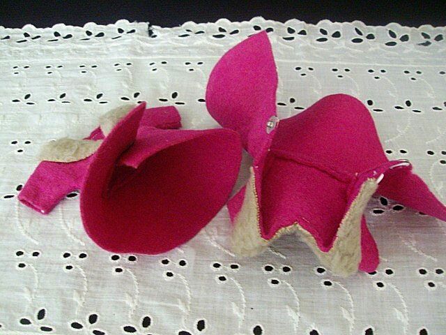 Matching Pair Small Hot Pink Doll Coats Matching Pair Small Hot Pink Doll Coats
