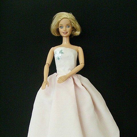 Pink Strapless Gown Barbie-Style Pink Strapless Gown Barbie-Style