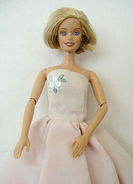 Pink Strapless Gown Barbie-Style Pink Strapless Gown Barbie-Style