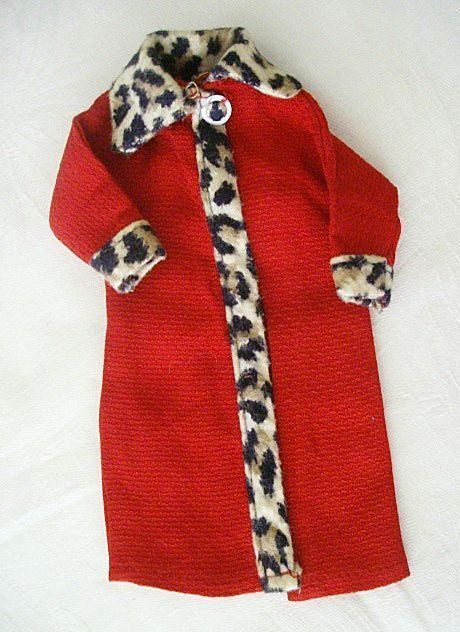Red Lounge Robe With Faux Fur Trim Red Lounge Robe With Faux Fur Trim