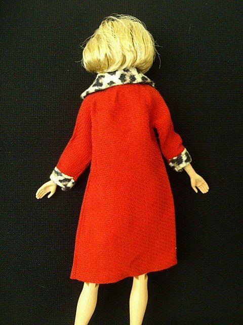 Red Lounge Robe With Faux Fur Trim Red Lounge Robe With Faux Fur Trim