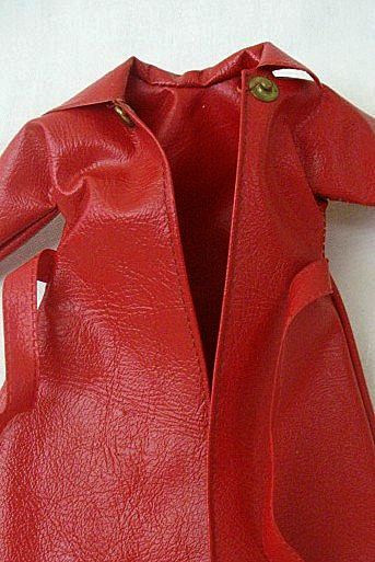 Barbie-Style Red Vinyl Raincoat Barbie-Style Red Vinyl Raincoat